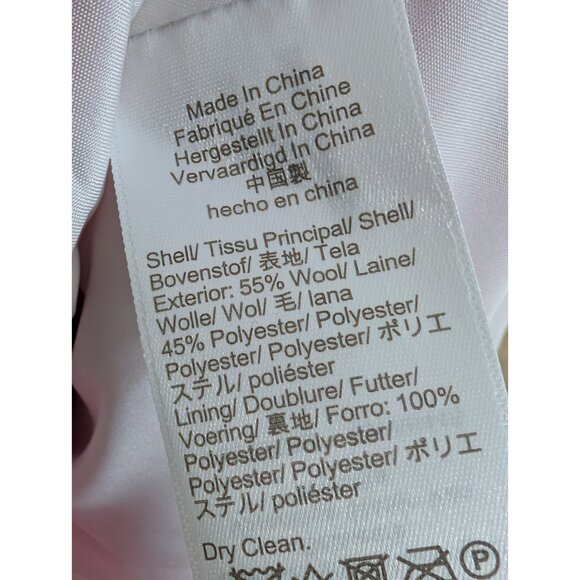 J. Crew Pink Herringbone Tweed Wool Blend Blazer Size 10 Career Crest Preppy - Picture 7 of 10